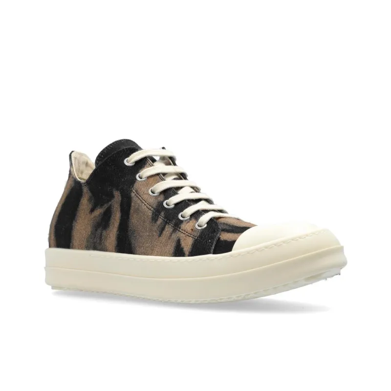 Rick Owens DRKSHDW Low Top Skateboard Shoes Women's Black Brown-2