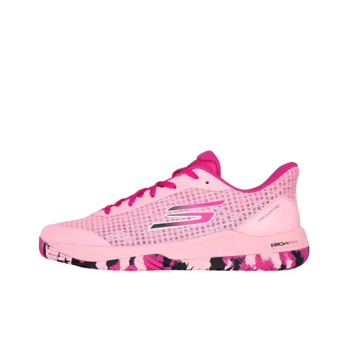 Skechers Viper Court Pro Slip-Resistant Breathable Low-Top Training Shoes Men's Pink Black