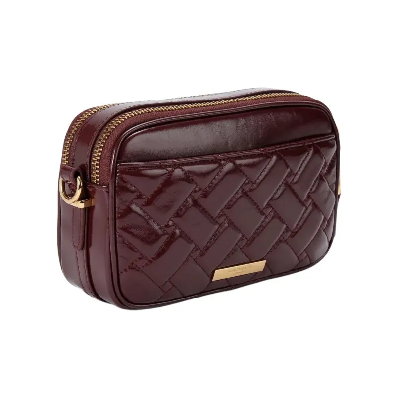 Kurt Geiger London Patent Leather Camera Bag Shoulder Bag Crossbody Bag Women's Burgundy-2