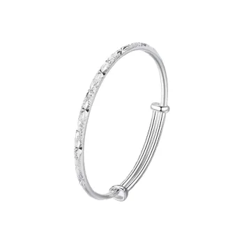 FUSSEM S999 Fine Silver Bangle #Good Luck Women's
