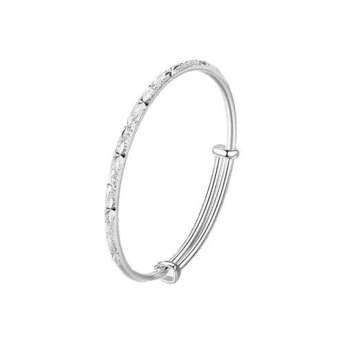 FUSSEM S999 Fine Silver Bangle #Good Luck Women's