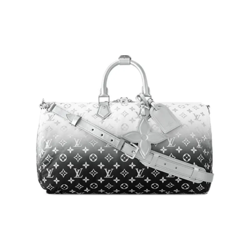LOUIS VUITTON Keepall Bandouliere 45 Frost Gardiant Silver-0