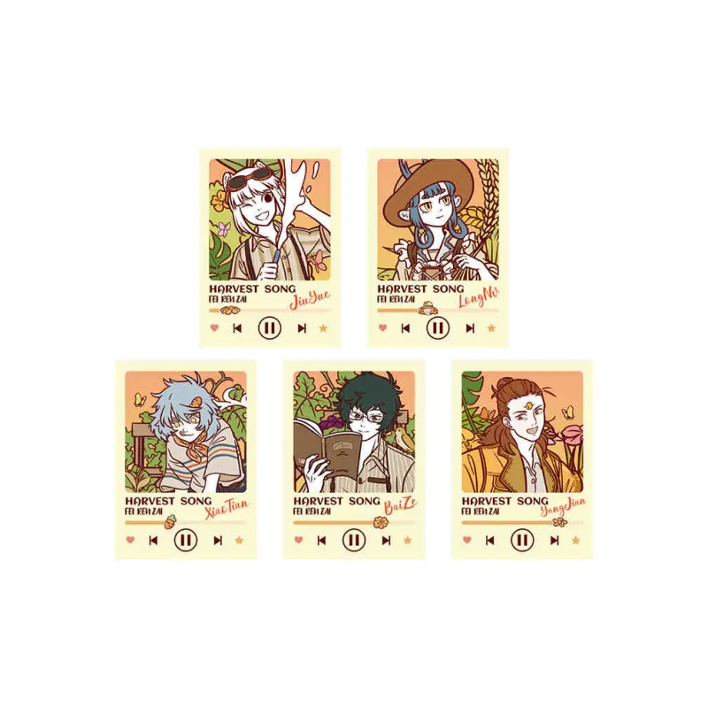 Inhuman Pastoral Rustic Collection Pseudo Instant Film Set Original Cartoon Character Collection Card Laser Photo Cards-2