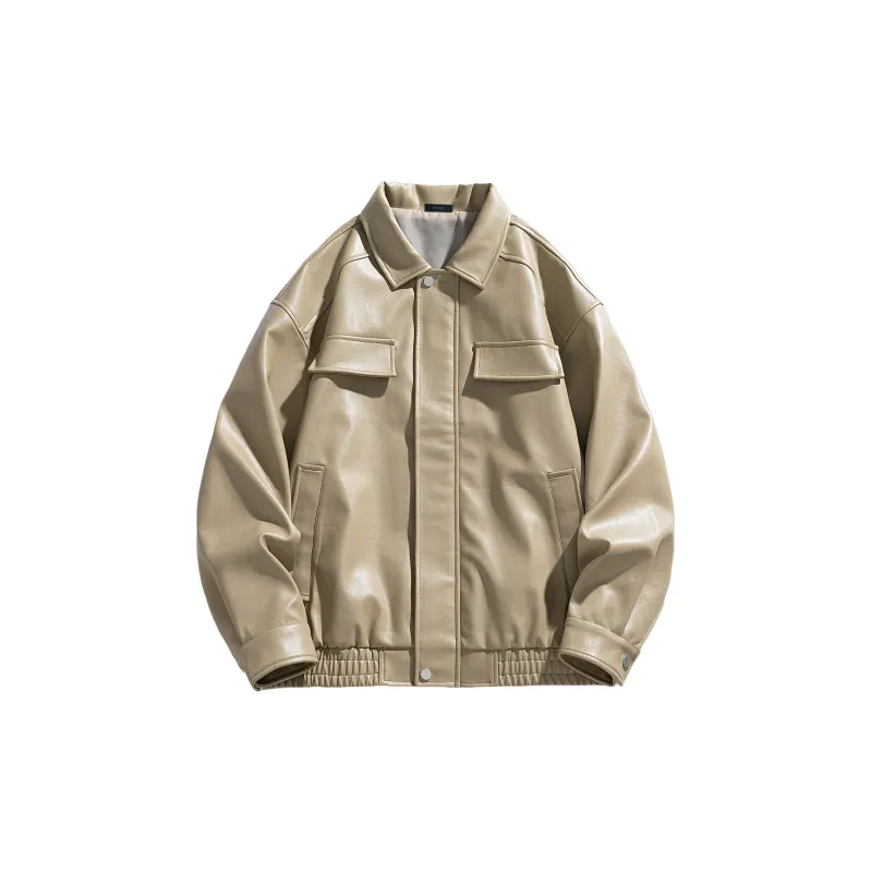 Yiwen Leather Jackets Unisex-17