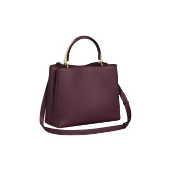 CARTIER Panthère De Cartier Calfskin Shoulder Bag Crossbody Bag Handbag Medium Size Women's Burgundy
