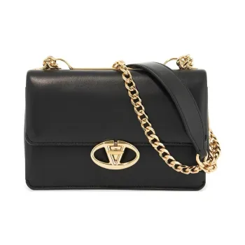 Valentino VLogo Plaque Foldover Top Shoulder Bag