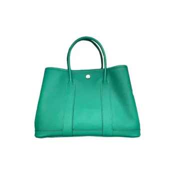 HERMES Garden Party Epsom Leather Garden Bag Crossbody One Shoulder Handbag Women's O6 Vert Jade Emperor Green