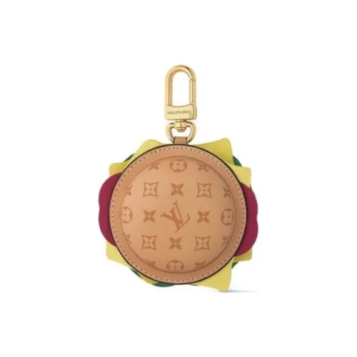 LOUIS VUITTON Calfskin Keychains Women's Orange