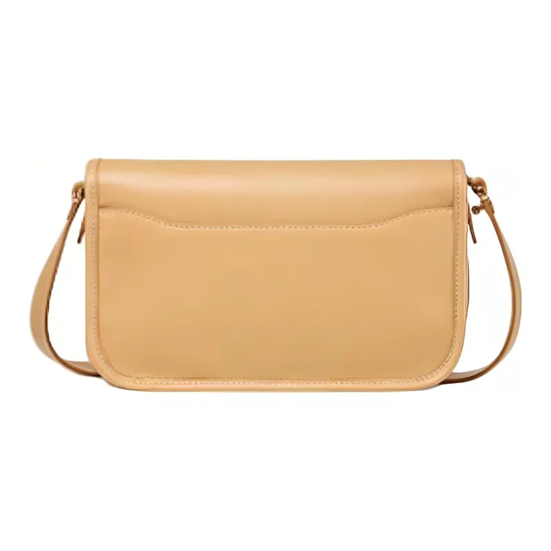 DISSONA Cow Leather Crossbody Bag, Shoulder Bag Tubas Women's Apricot-3
