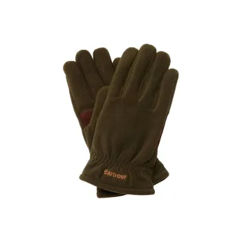 BARBOUR Wool Polyester Gloves Men's Brown