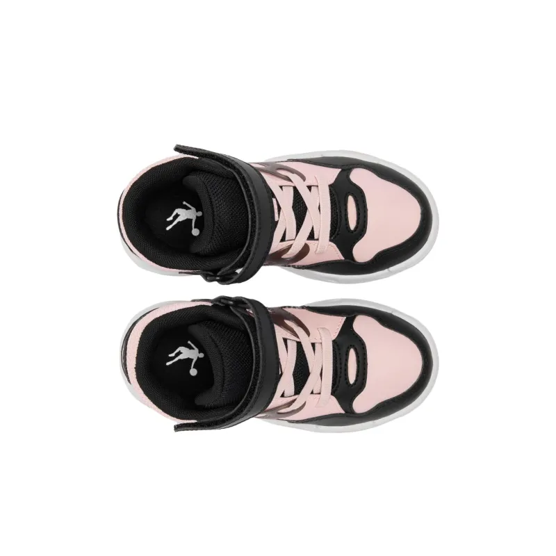 QIAODAN Anti Slip Wear Resistant High Top Kids' Skateboarding Shoes Black Pink Children Aged 3 7 Years Old-3