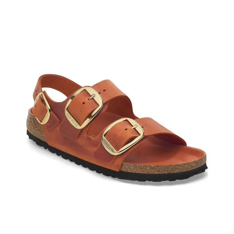 Birkenstock Milano Big Buckle Comfortable And Versatile Strap Sandals Women's Orange Regular-2