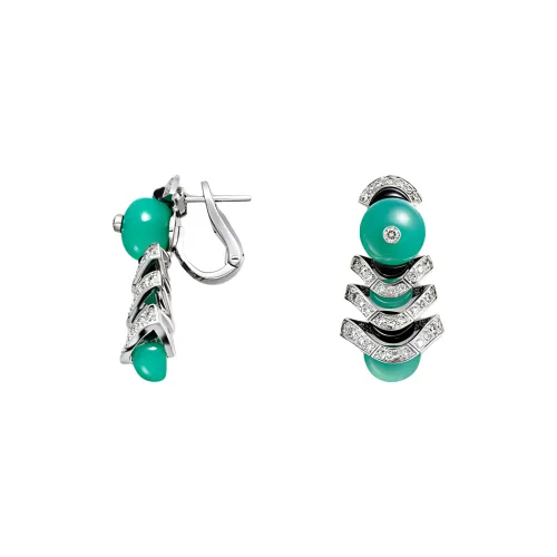 CARTIER Onyx Earrings Women's Green