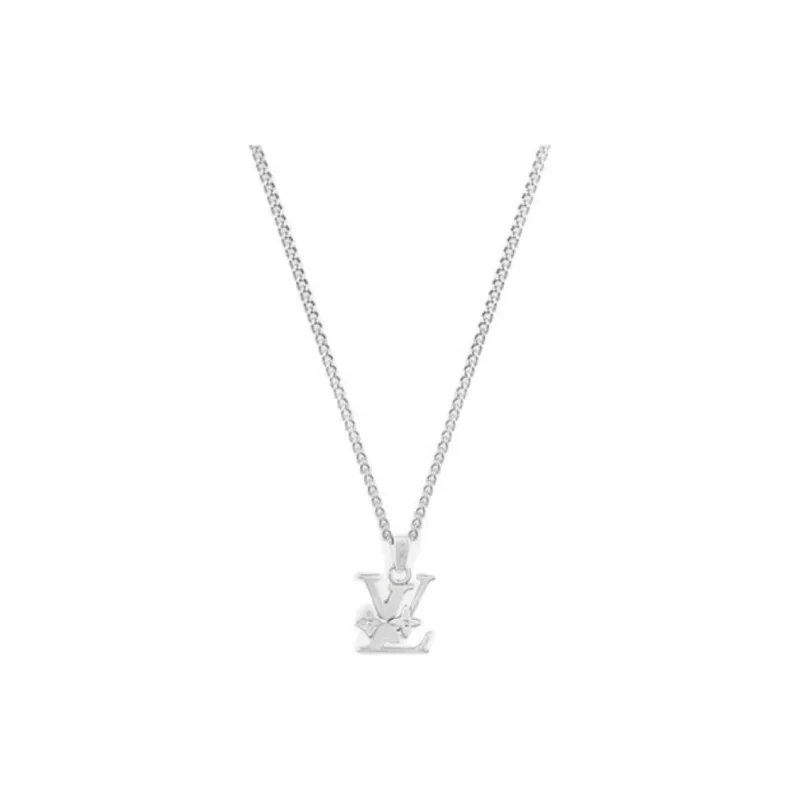 LOUIS VUITTON Stainless Steel Necklaces Men's Silver-1