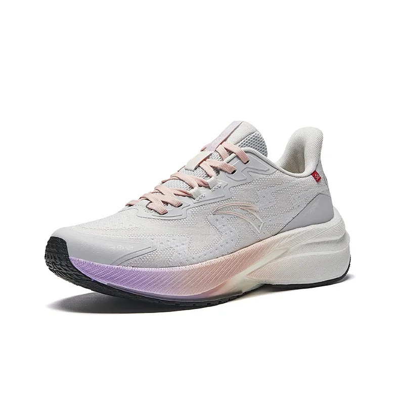 Anta Cushioning Rebound Wear-Resistant Slip-Resistant Low-Top Nitrogen Technology Training Running Shoes Women's Gray-1