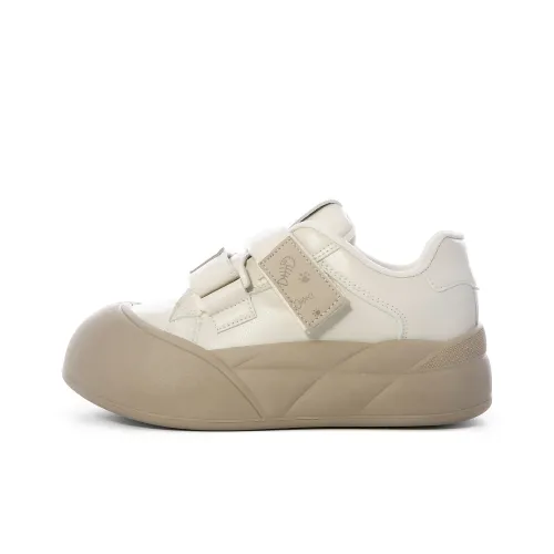 Lovely You Wear-Resistant Slip-Resistant Low-Top Casual Shoes Women's White Brown