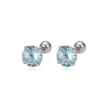 UX S925 Silver Stud Earrings Women's
