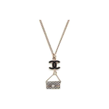CHANEL 2009 Cc Bag Pendant Necklace