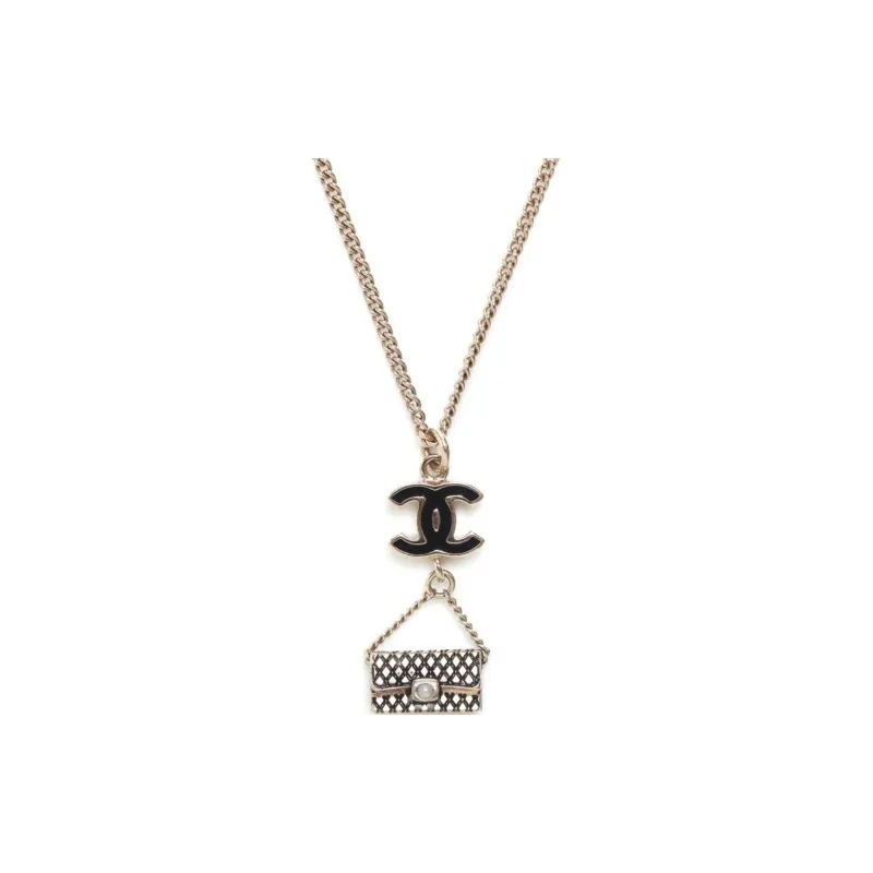 CHANEL 2009 Cc Bag Pendant Necklace-0