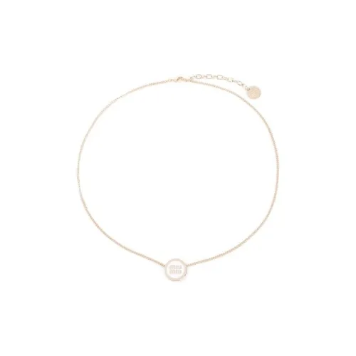 MIU MIU Logo-Detailed Round Necklace