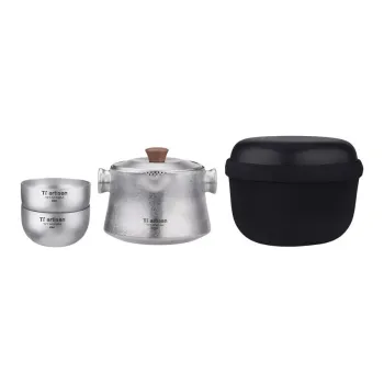Tiartisan Outdoor Water Equipment Outdoor Water Sports Equipment Set Tea Maker 180ml Pure Titanium