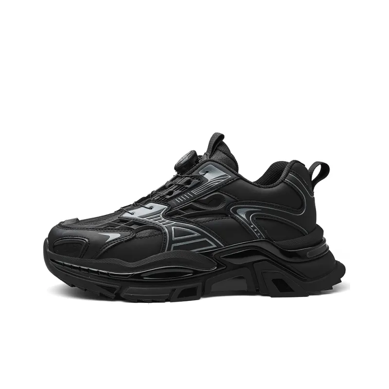JEEP SPIRIT Chunky Sneakers Men Low Top Magic Energy Black-0