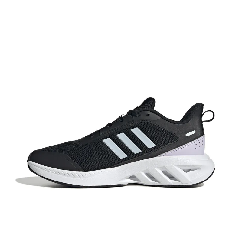 Adidas Cushioning Breathable Low Top Running Shoes Women's Black-0