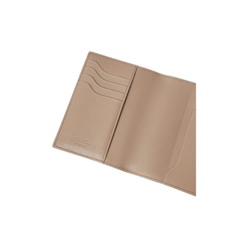 Loro Piana Calfskin Passport Holder Women's Warm Hue Milky Scent-3
