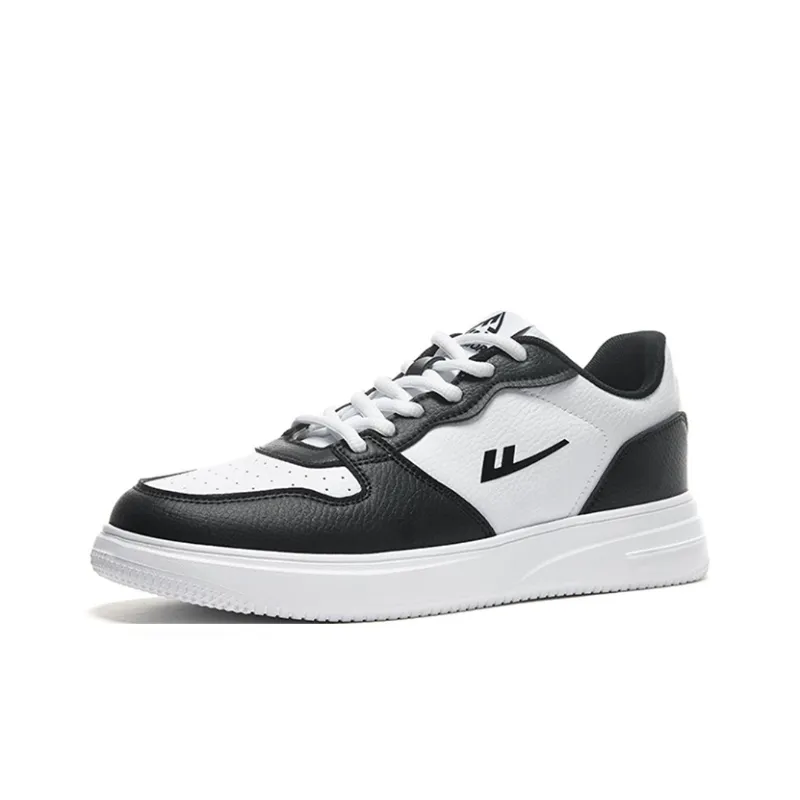 Warrior Air Force 1 Wear Resistant Slip Resistant Low Top Skateboard Shoes Men's Black White-1