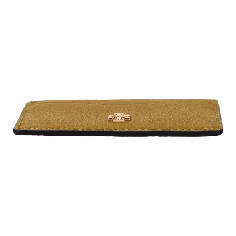 TORY BURCH Emerson Leather Card Holder Regular Women's Yellow-3