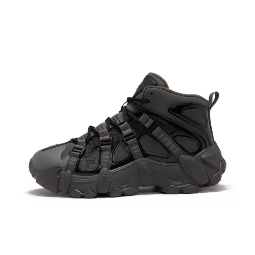 FILA FUSION EXOCET Wear Resistant High Top Casual Shoes Women's Black Gray