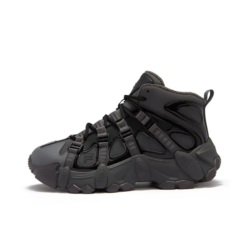 FILA FUSION EXOCET Wear-Resistant High-Top Casual Shoes Women's Black Gray-0
