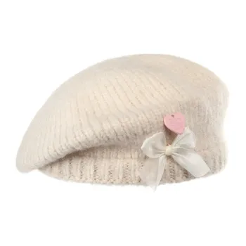 FREE RABBITⅡ Fall And Winter Fashion Warm Plush Knitted Fabric Painter Beret Women's