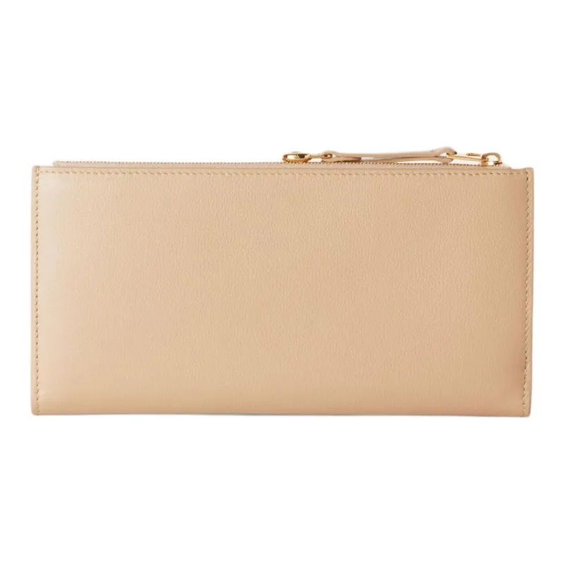 Loro Piana Calfskin Wallet Regular Women's Light Tonka Yellow-1