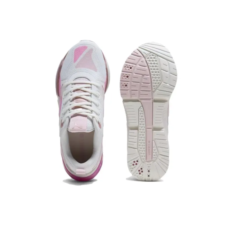 PUMA LQDCELL Optic Evo Anti Slip Wear Resistant Low Top Casual Shoes Women's White Pink-3