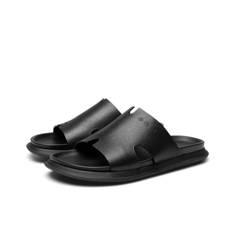 PARDASAUL Slip Resistant Slide Slippers Men's Black-2