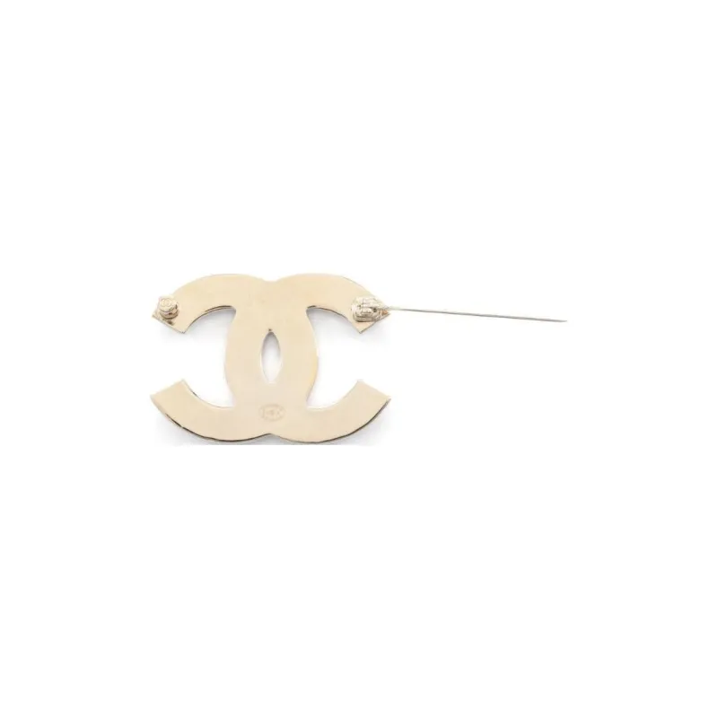 CHANEL Pre-Owned 1986-1988 CC Enamel Brooch-1