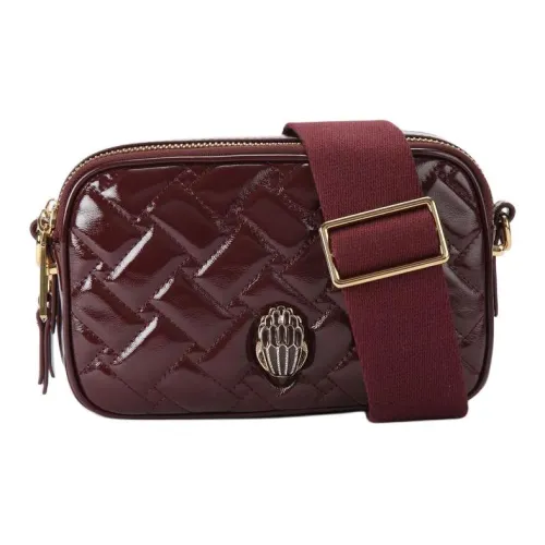 Kurt Geiger London Patent Leather Camera Bag Shoulder Bag Crossbody Bag Women's Burgundy