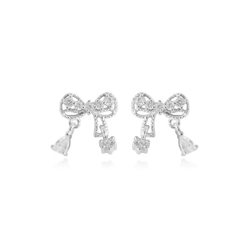 UX S925 Silver Stud Earrings Women's-0