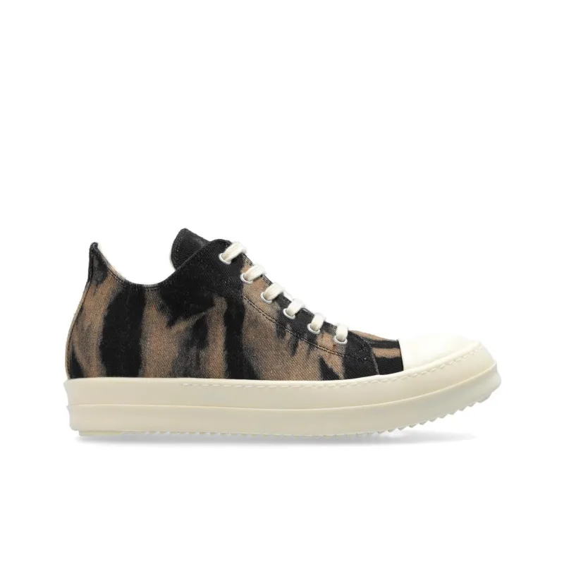 Rick Owens DRKSHDW Low Top Skateboard Shoes Women's Black Brown-1