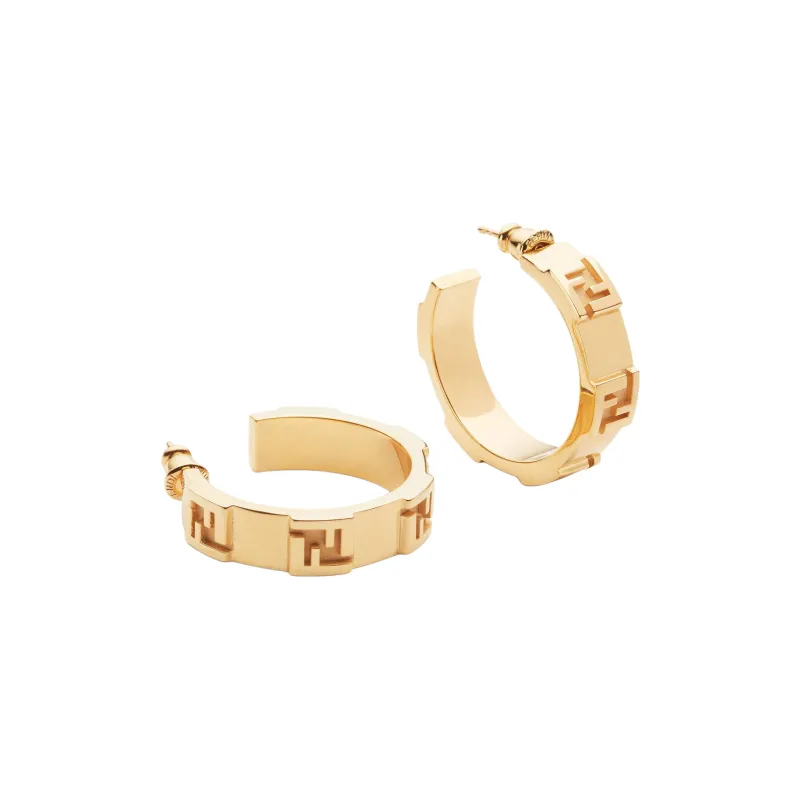 FENDI Brass Earrings Women's Gold-2