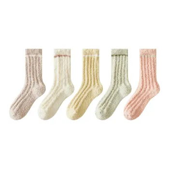 MIIOW Mid Calf Socks Women's 5 Pack