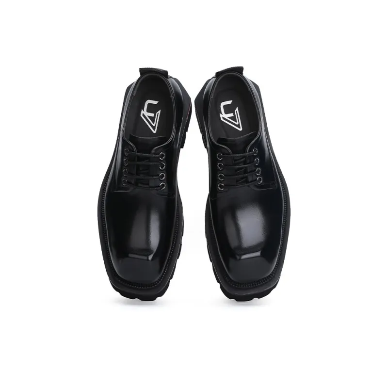 U7 Men's Casual Shoes Men Low Top Black-1