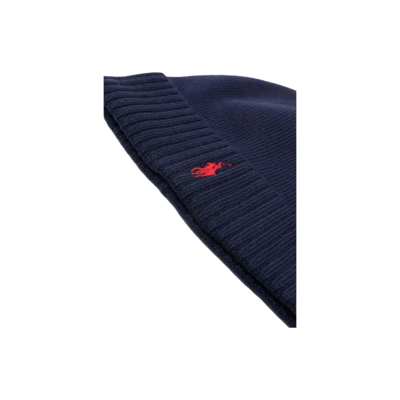 Polo Ralph Lauren Logo embroidered Ribbed Wool Beanie-3