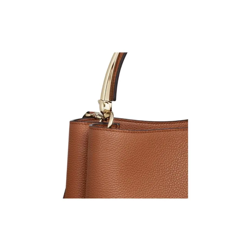 CARTIER Grained Calfskin One Shoulder Handbags Small Size Women's Caramel-2