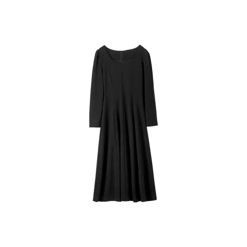 FANQIN Long Sleeved Dresses Women's Black