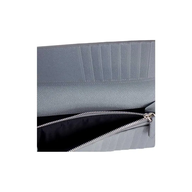 Burberry Calfskin Wallet Unisex Gray-5