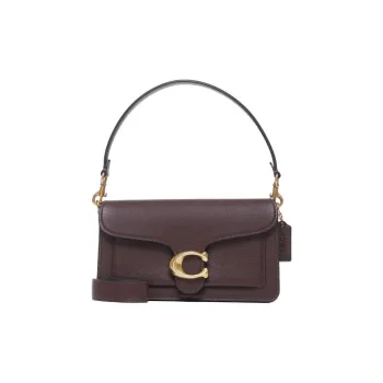 COACH Tabby Leather Shoulder Bag Portable Crossbody Bag Shoulder Bag Medium Size Women's Maple Brown