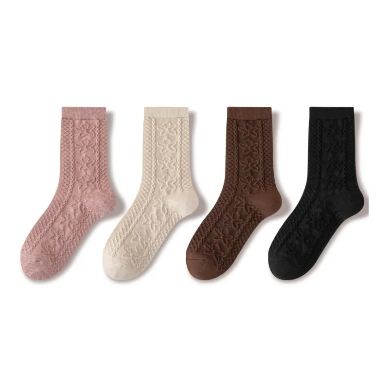 JIAZINI Mid Calf Socks Women's 4 Pack-6