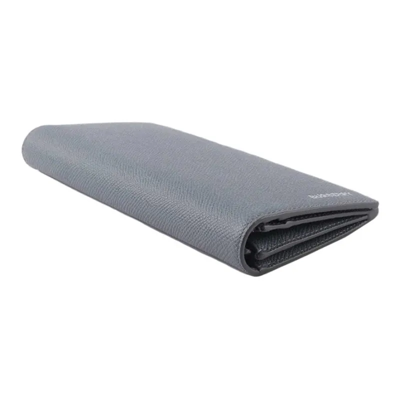 Burberry Calfskin Wallet Unisex Gray-3